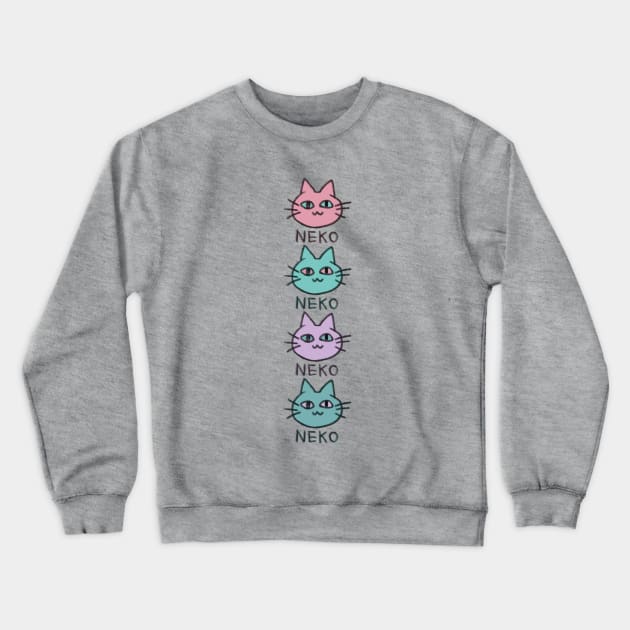 Cute Cat Doodle Pattern Crewneck Sweatshirt by ZodaZoup